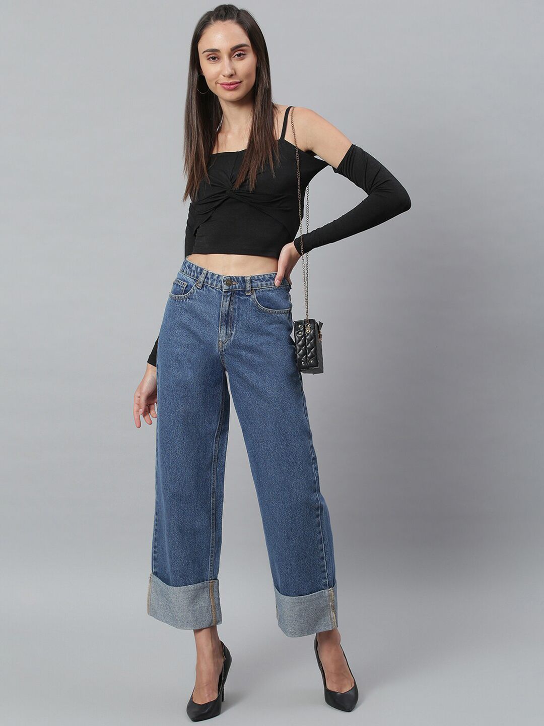 Kotty Women Blue No Fade Clean Look Flared Jeans