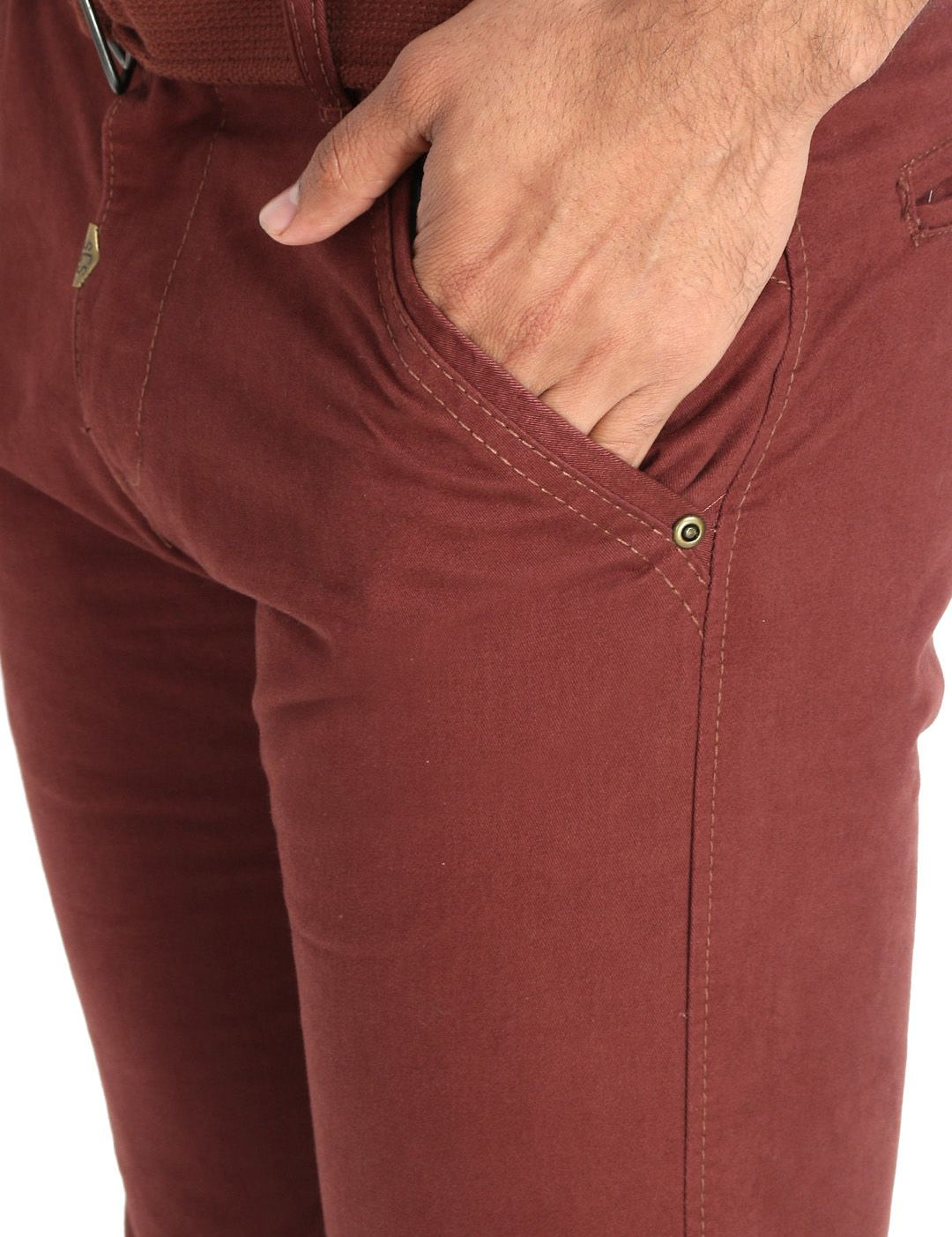 Kotty Men Maroon Solid Regular Fit Regular Shorts