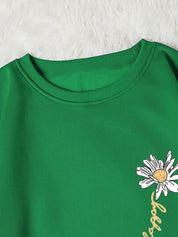 Kotty Green Graphic Printed Fleece Sweatshirt