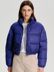 Kotty Mock Collar Crop Puffer Jacket