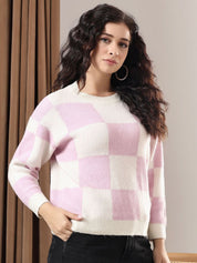 Kotty Women Checked Printed  Pullover