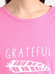 Kotty Women Pack Of 2 Yellow & Pink Printed Round Neck T-shirts