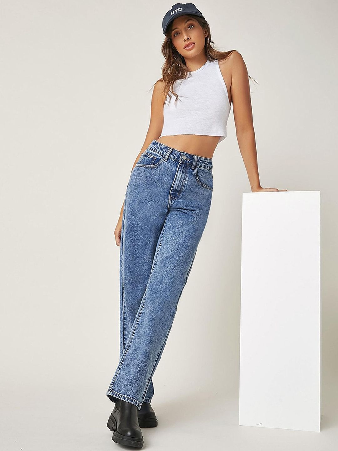 Kotty Women Pack Of 2 Straight Fit High-Rise Stretchable Jeans