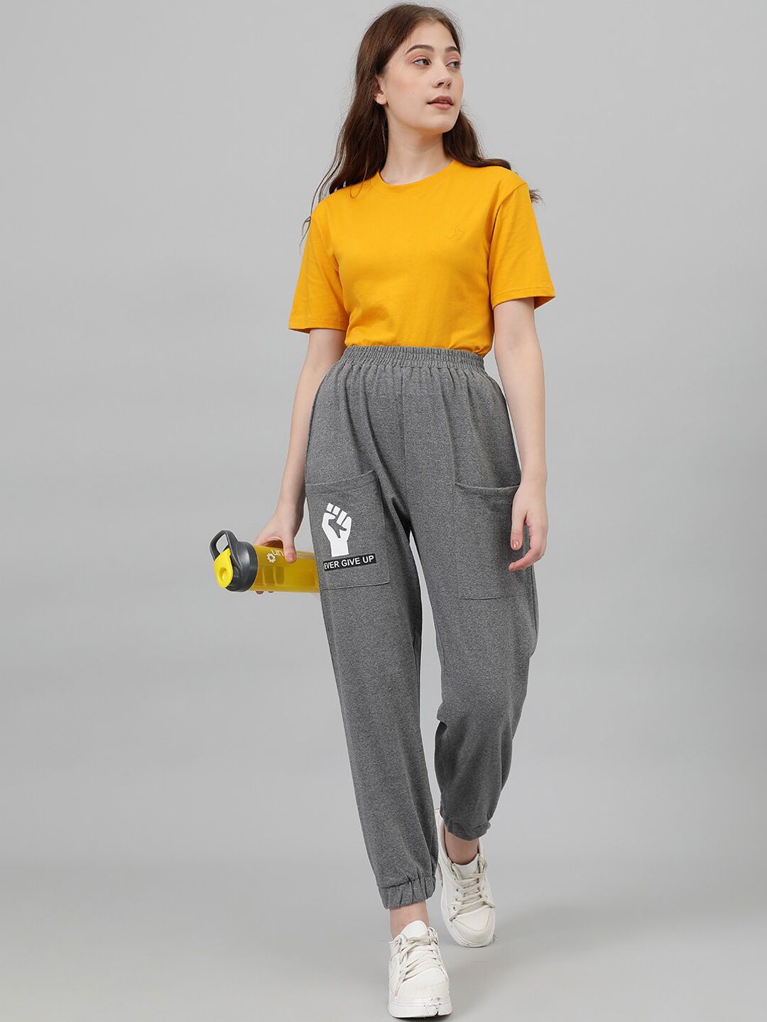 Kotty Women Relaxed Fit Mid Rise Track Pants