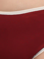 Kotty Women Maroon Solid Hipster Briefs KTTWOMENSPANTY11