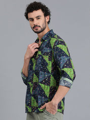 Kotty New Relaxed Fit Floral Printed Cutaway Collar Casual Shirt