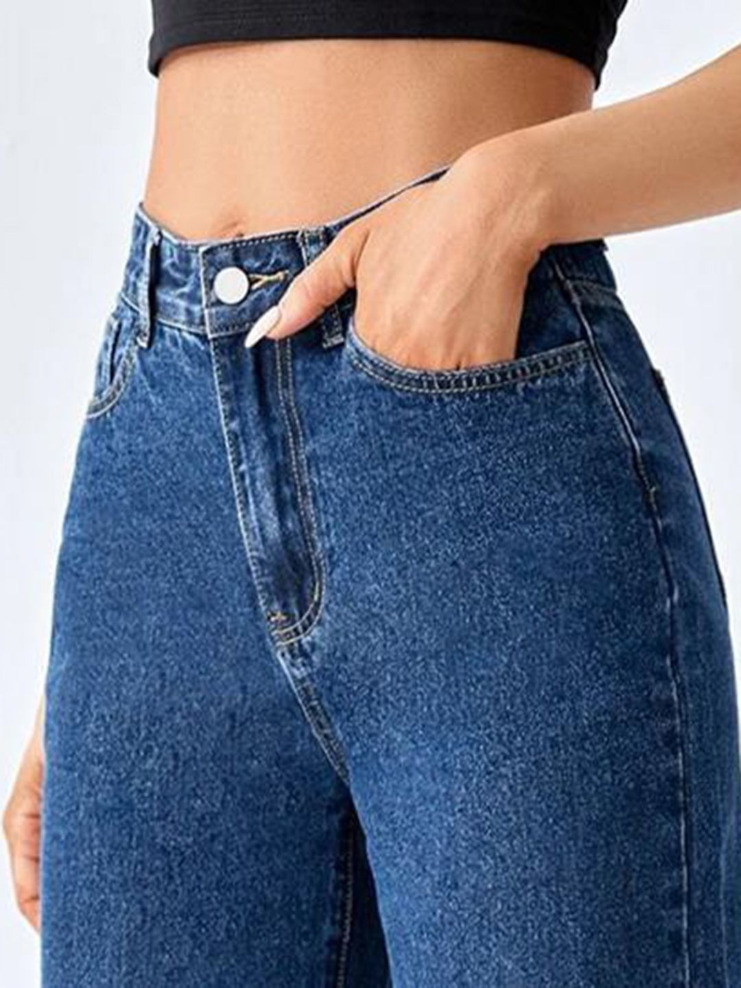 KOTTY Basics Women Blue Jean Straight Fit High-Rise Stretchable Jeans