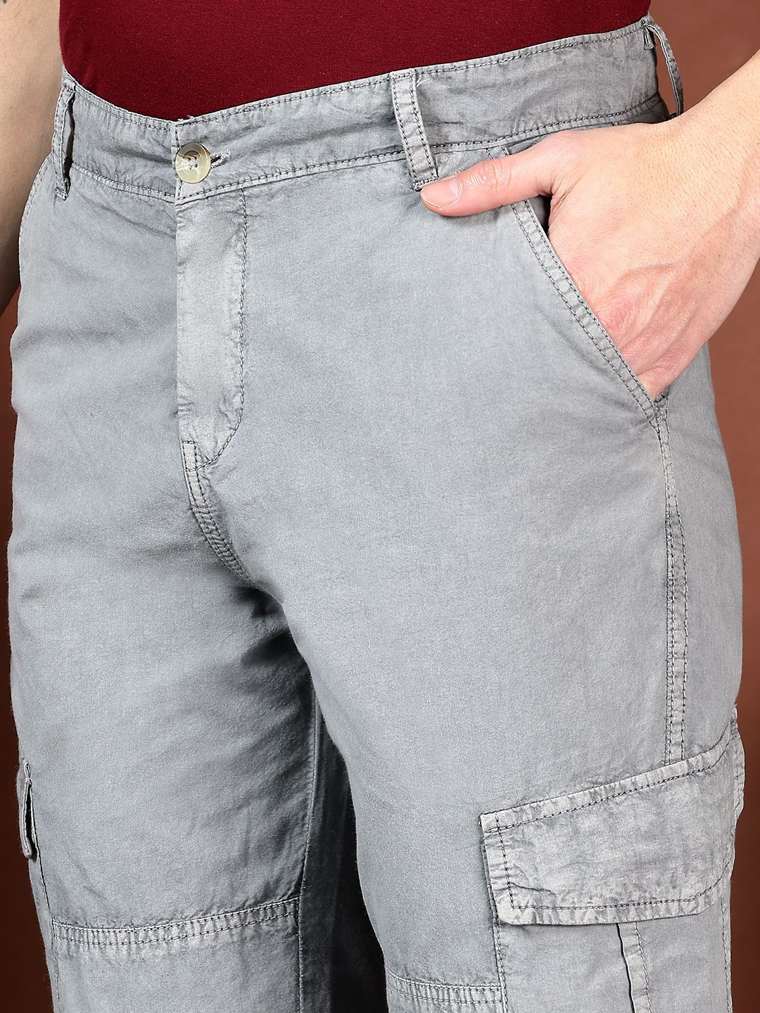 Kotty Men Relaxed Easy Wash Cargos Trousers