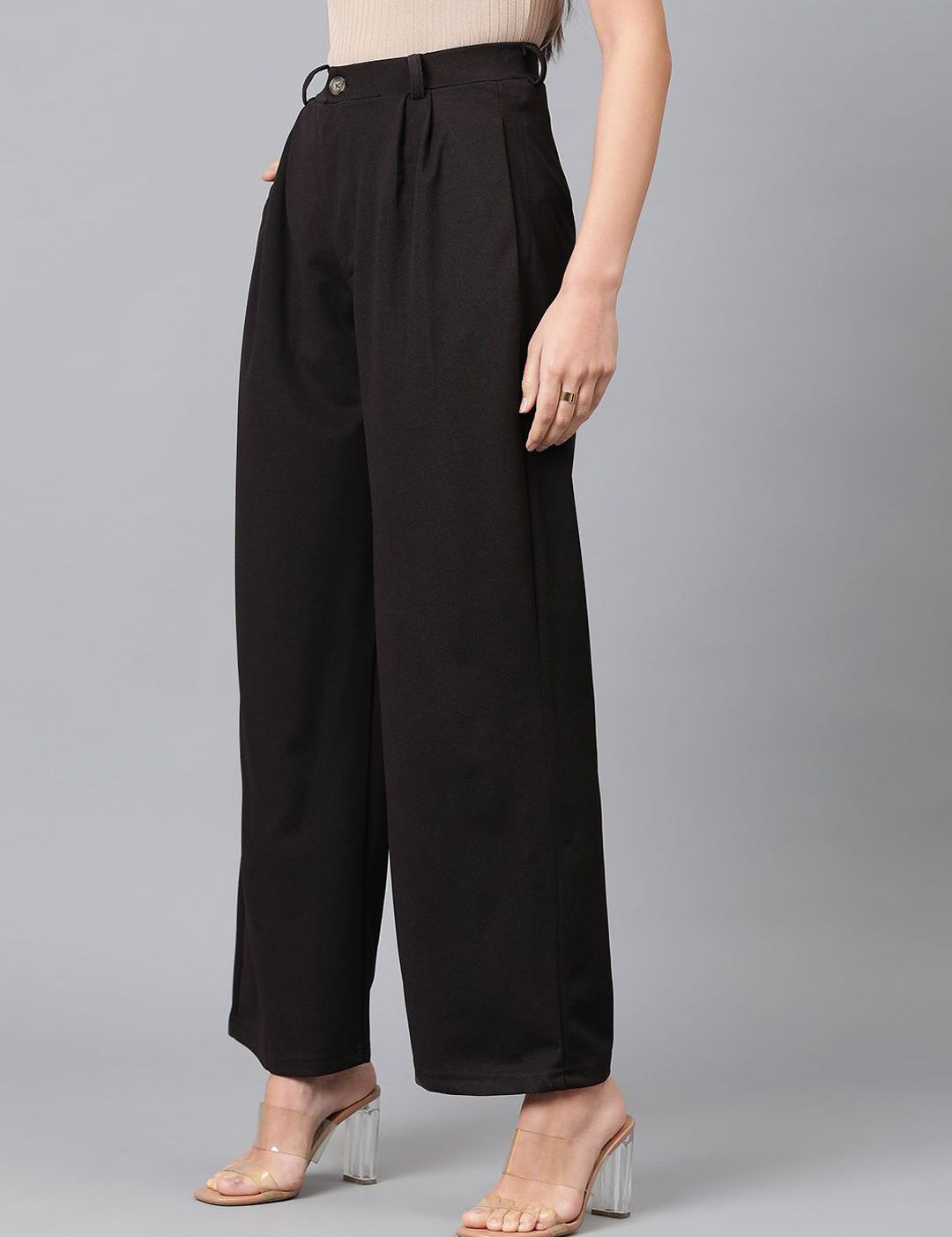 Kotty Women High-Rise Easy Wash Regular Trousers