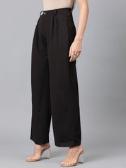 Kotty Women High-Rise Easy Wash Regular Trousers