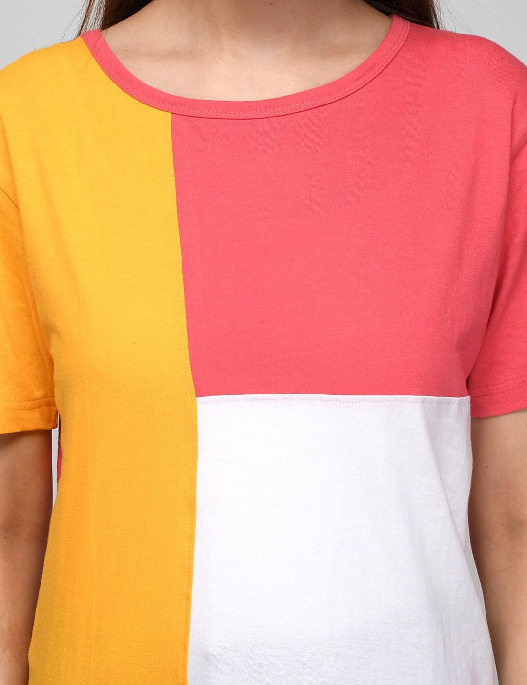Kotty Colourblocked Round Neck T-shirt