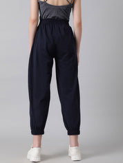 Kotty Women Typography Printed Cotton Relaxed-Fit Joggers