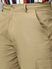 Kotty Men Relaxed Low-Rise Easy Wash Cargos Trousers