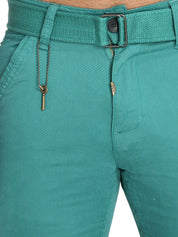 Kotty Men Turquoise Blue Solid Regular Fit Regular Shorts