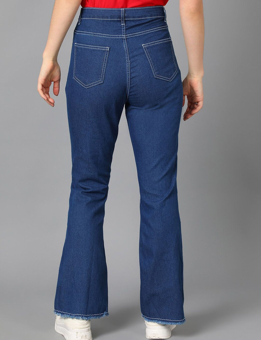 Kotty Blue Women Jean Bootcut High-Rise Clean Look Stretchable Jeans