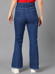Kotty Blue Women Jean Bootcut High-Rise Clean Look Stretchable Jeans