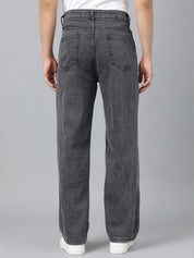 Kotty Men Charcoal Jean Fit Low-Rise Heavy Fade Stretchable Jeans