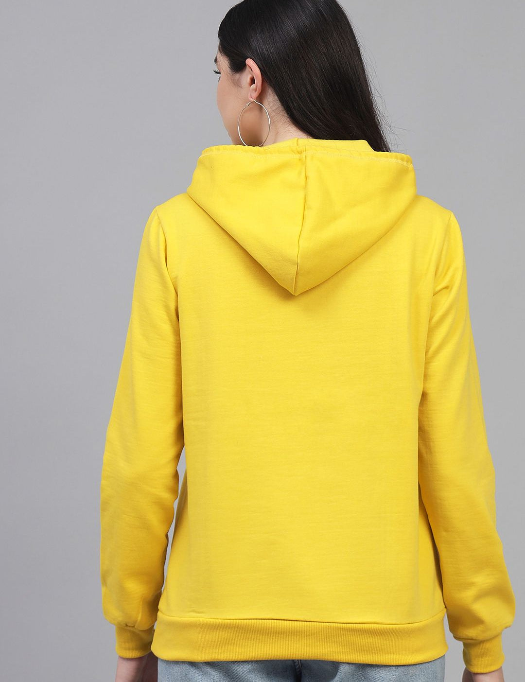Kotty Women Yellow Hooded Sweatshirt