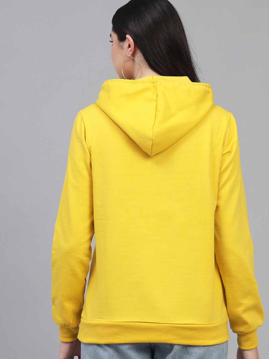 Kotty Women Yellow Hooded Sweatshirt