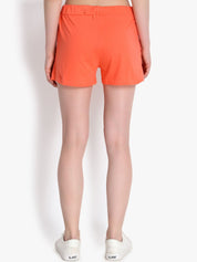 Kotty Women Orange Self Design Regular Fit Hot Pants