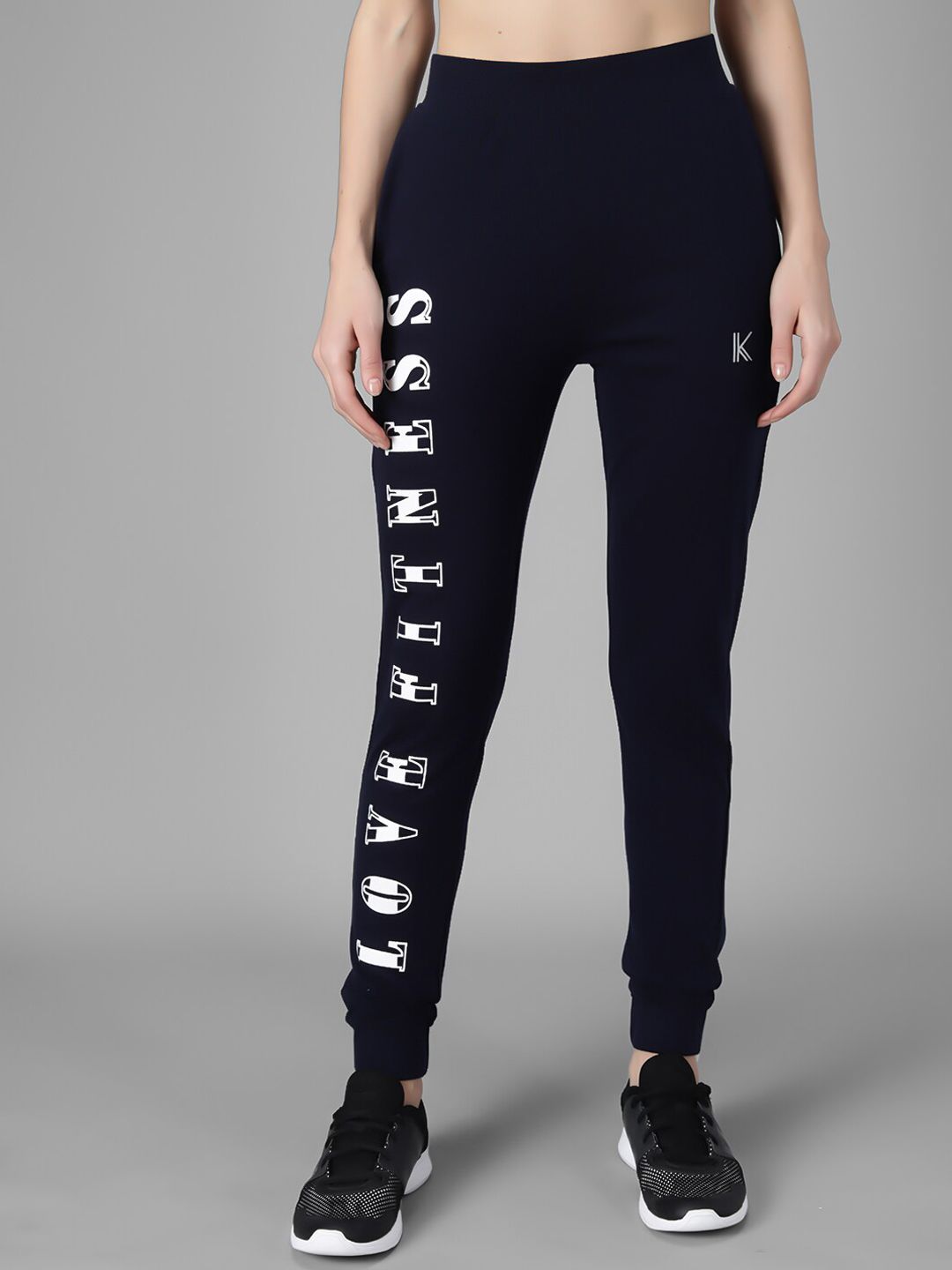 Kotty Women Navy Blue & White Printed Joggers