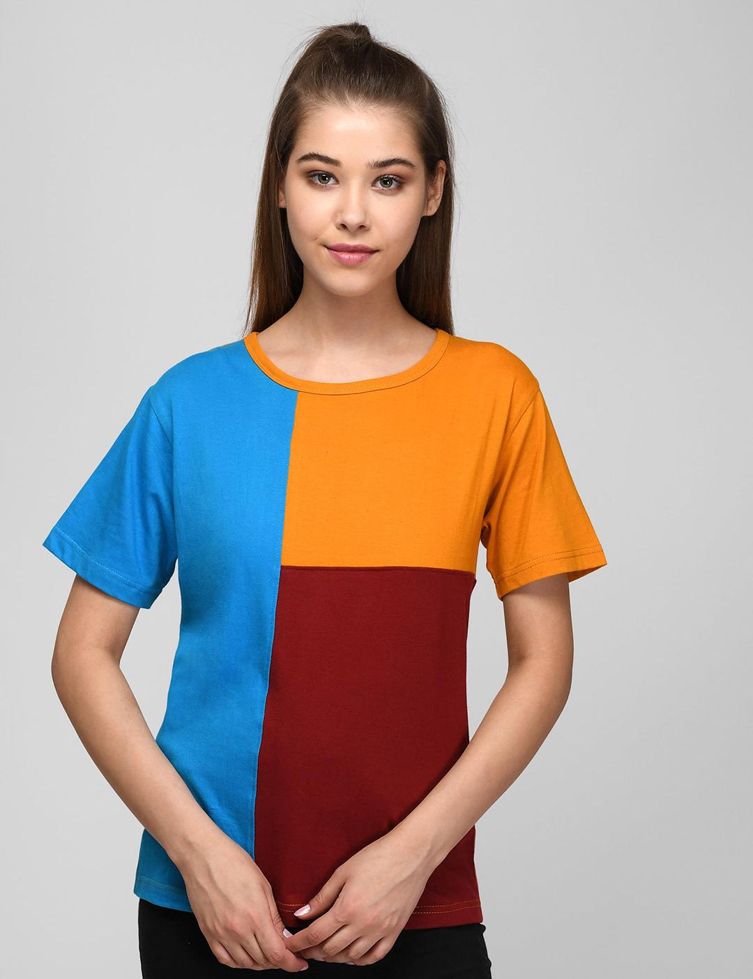 Kotty Colourblocked Cotton T-shirt