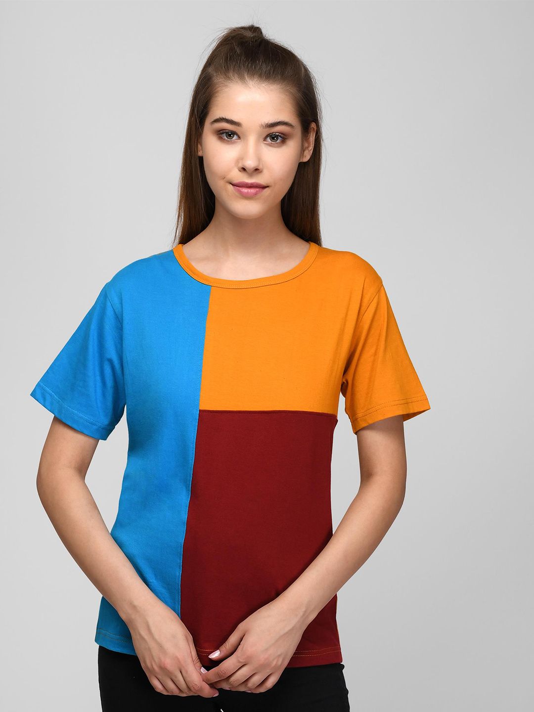 Kotty Colourblocked Cotton T-shirt