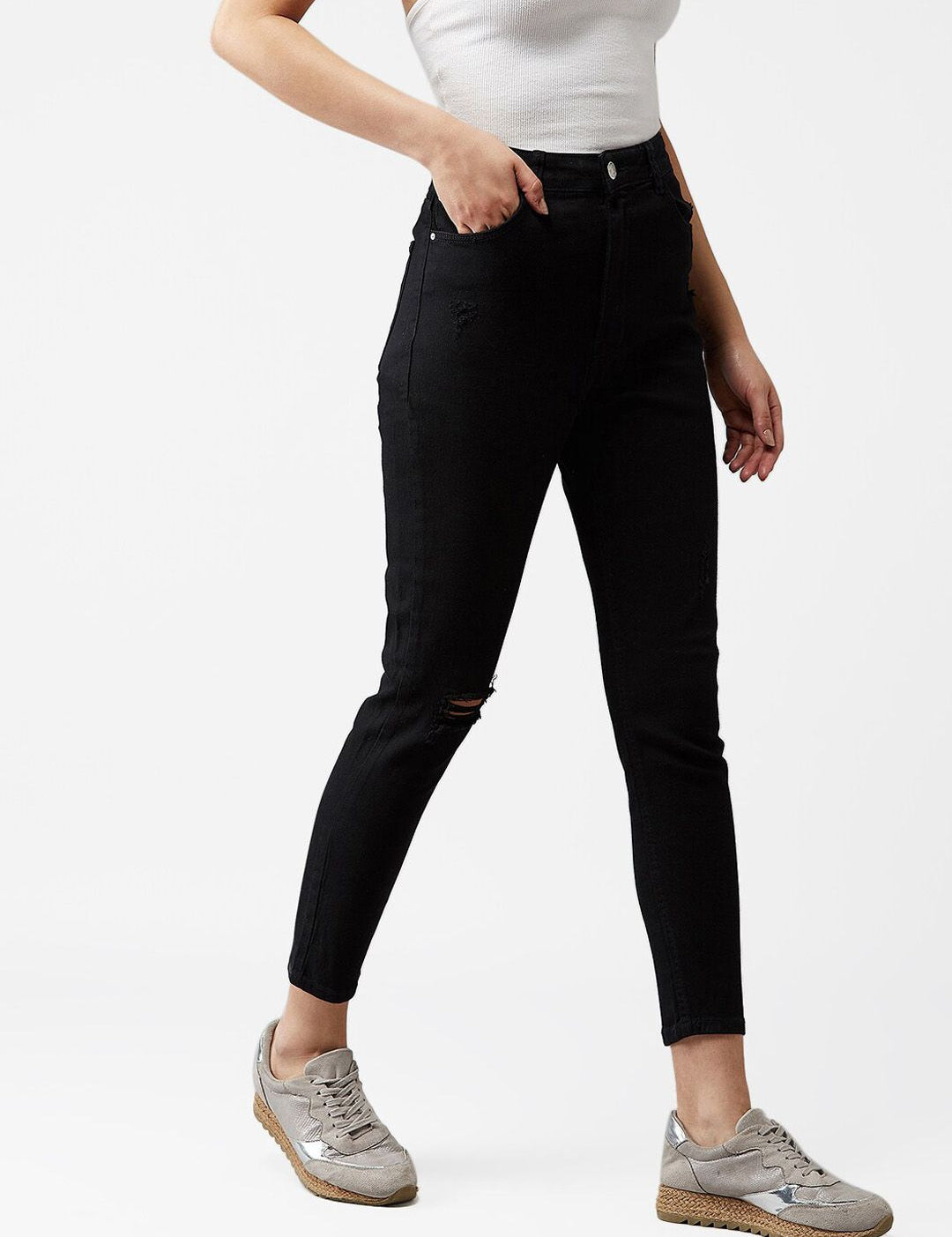 Kotty Women Black Skinny Fit Jeans