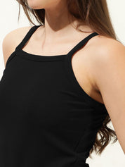 KOTTY Basics Women Solid Square Neck Bodycon Mini Dress