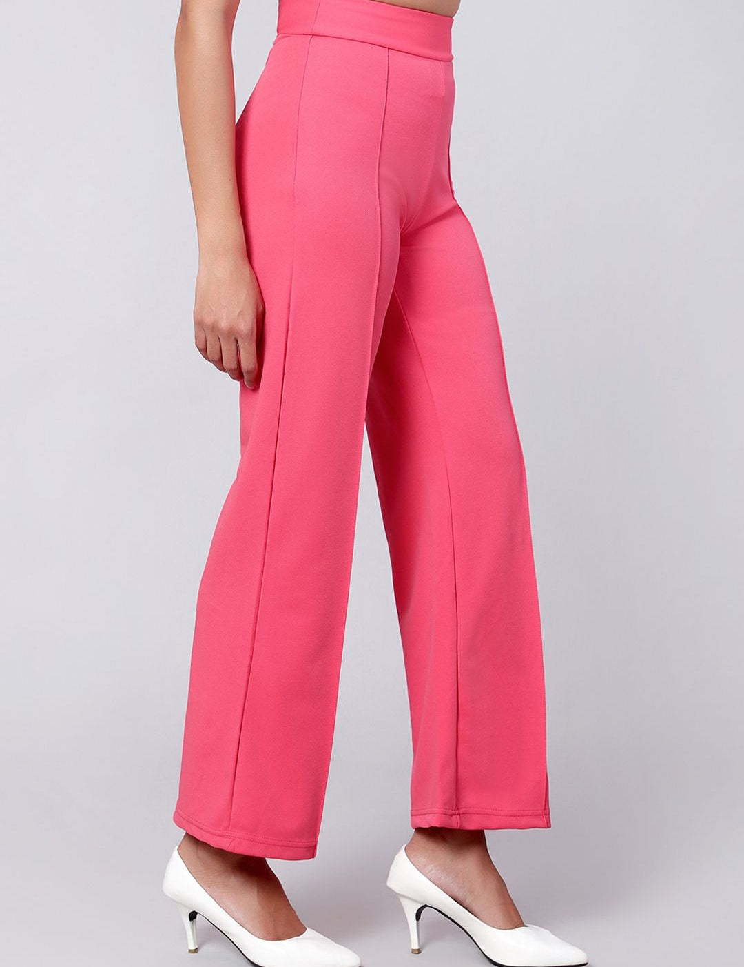 Kotty Women Pack Of 2 Straight Fit High-Rise Easy Wash Trousers