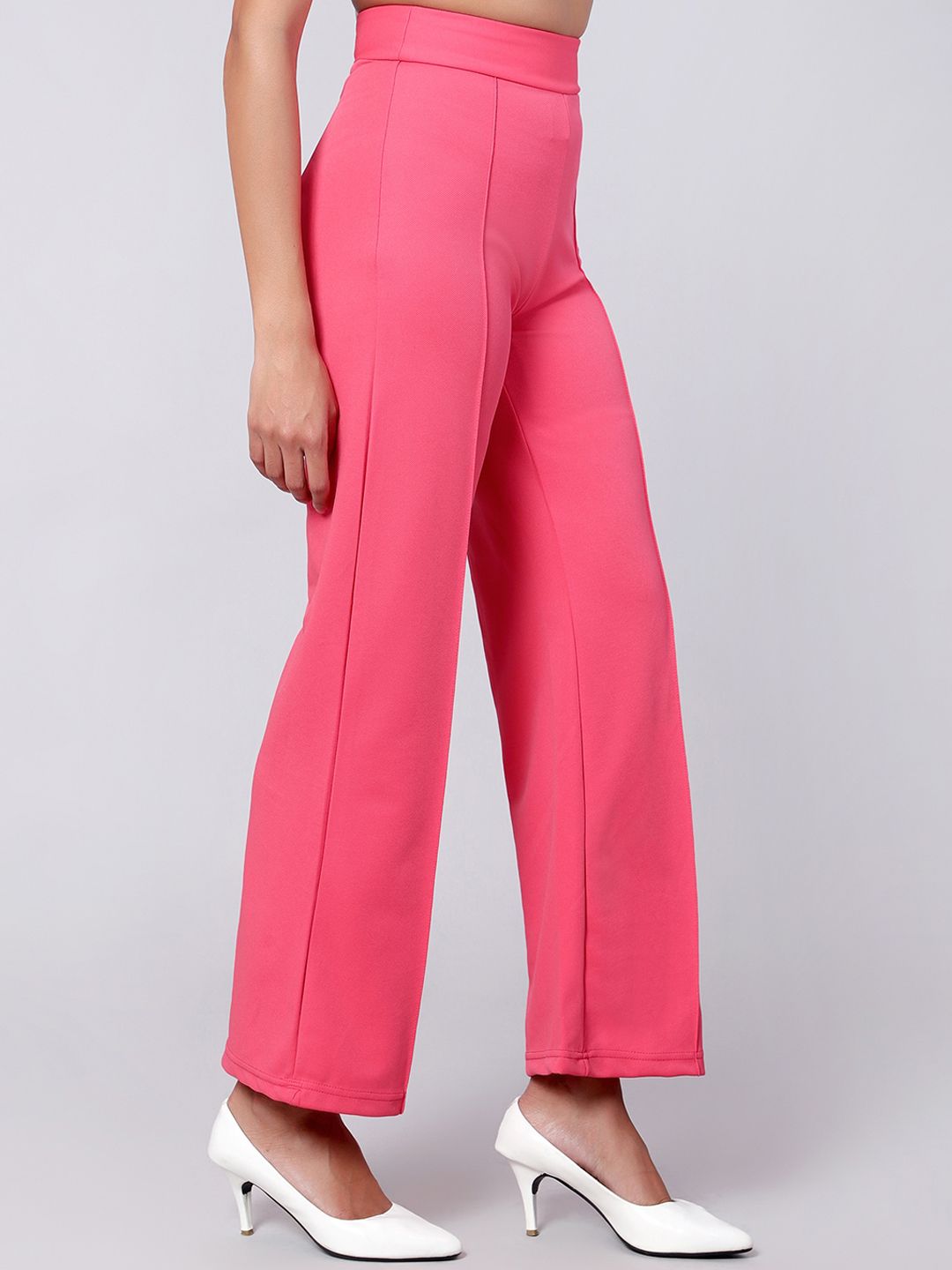 Kotty Women Pack Of 2 Straight Fit High-Rise Easy Wash Trousers