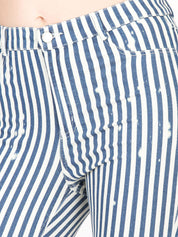 Kotty Women Blue & White Skinny Fit Jeans