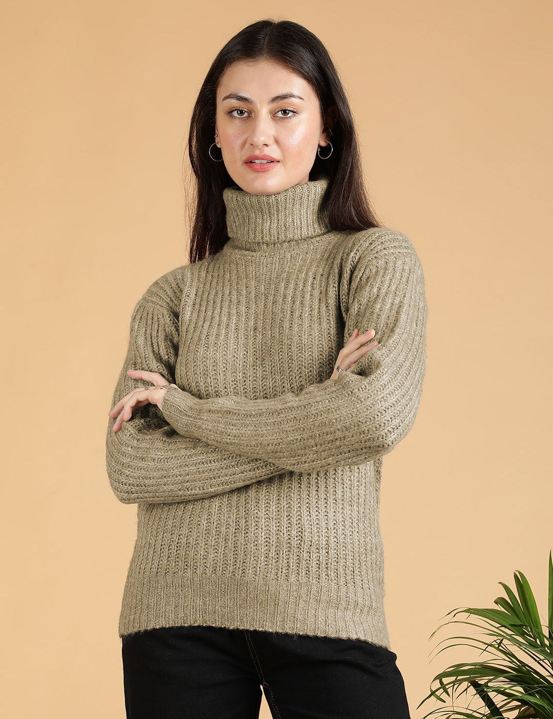 Kotty Women Turtle Neck Pullover Sweaters
