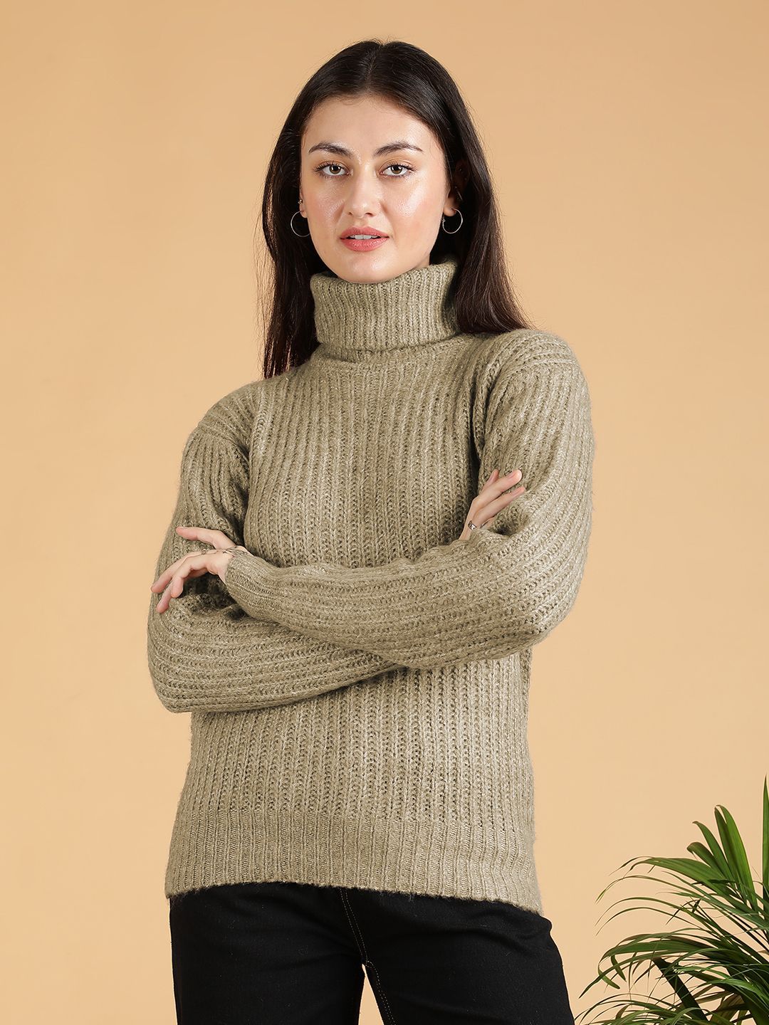 Kotty Women Turtle Neck Pullover Sweaters