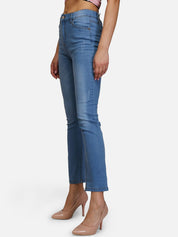 Kotty Women Blue Skinny Fit High-Rise Low Distress Jeans