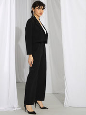 KOTTY BIZwear Basics Notched Lapel Collar Blazer With Trousers