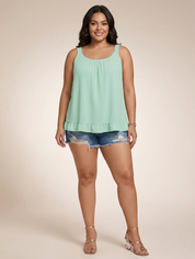 Plus Size Stylish Mint Women’s Tank Tops