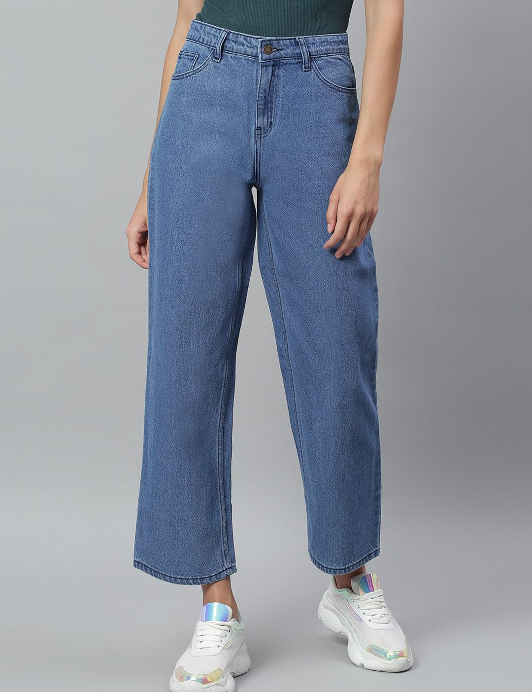 Kotty Women Blue Flared High-Rise Stretchable Jeans