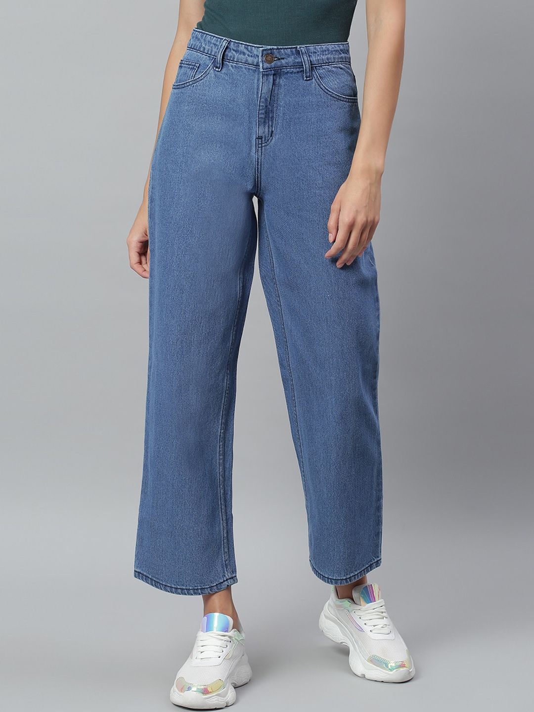 Kotty Women Blue Flared High-Rise Stretchable Jeans