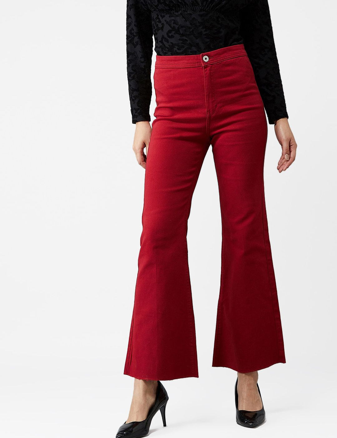 Kotty Women Maroon Skinny Fit Jeans