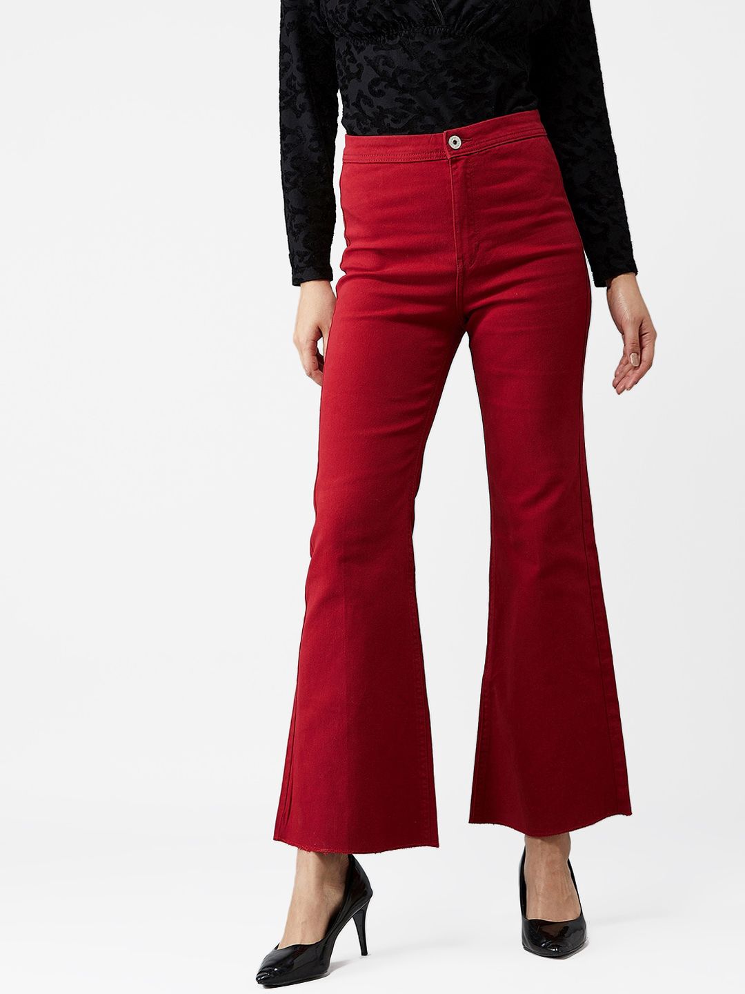 Kotty Women Maroon Skinny Fit Jeans