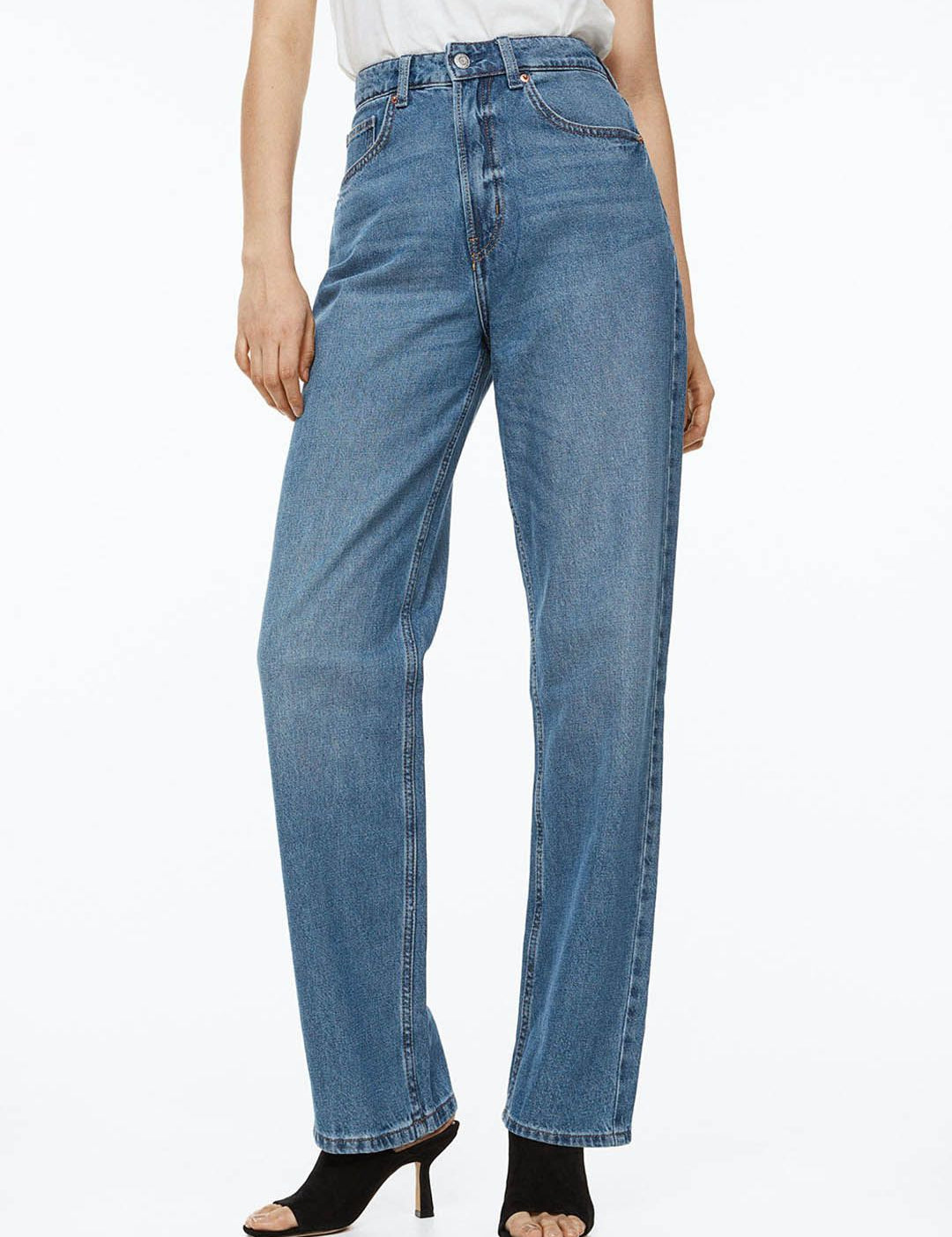 Kotty Women Blue Jean Straight Fit High-Rise Light Fade Stretchable Jeans