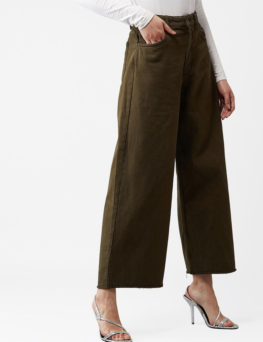 Kotty Women Olive Green Skinny Fit Jeans