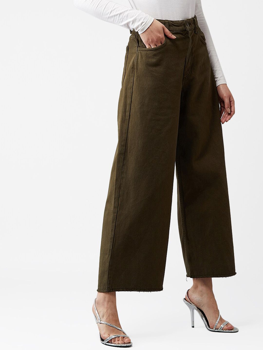 Kotty Women Olive Green Skinny Fit Jeans