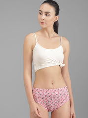 Kotty Women Pack Of 3 Floral Printed Cotton Hipster Briefs