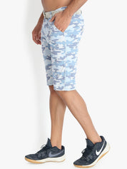 Kotty Men Blue Printed Regular Fit Regular Shorts