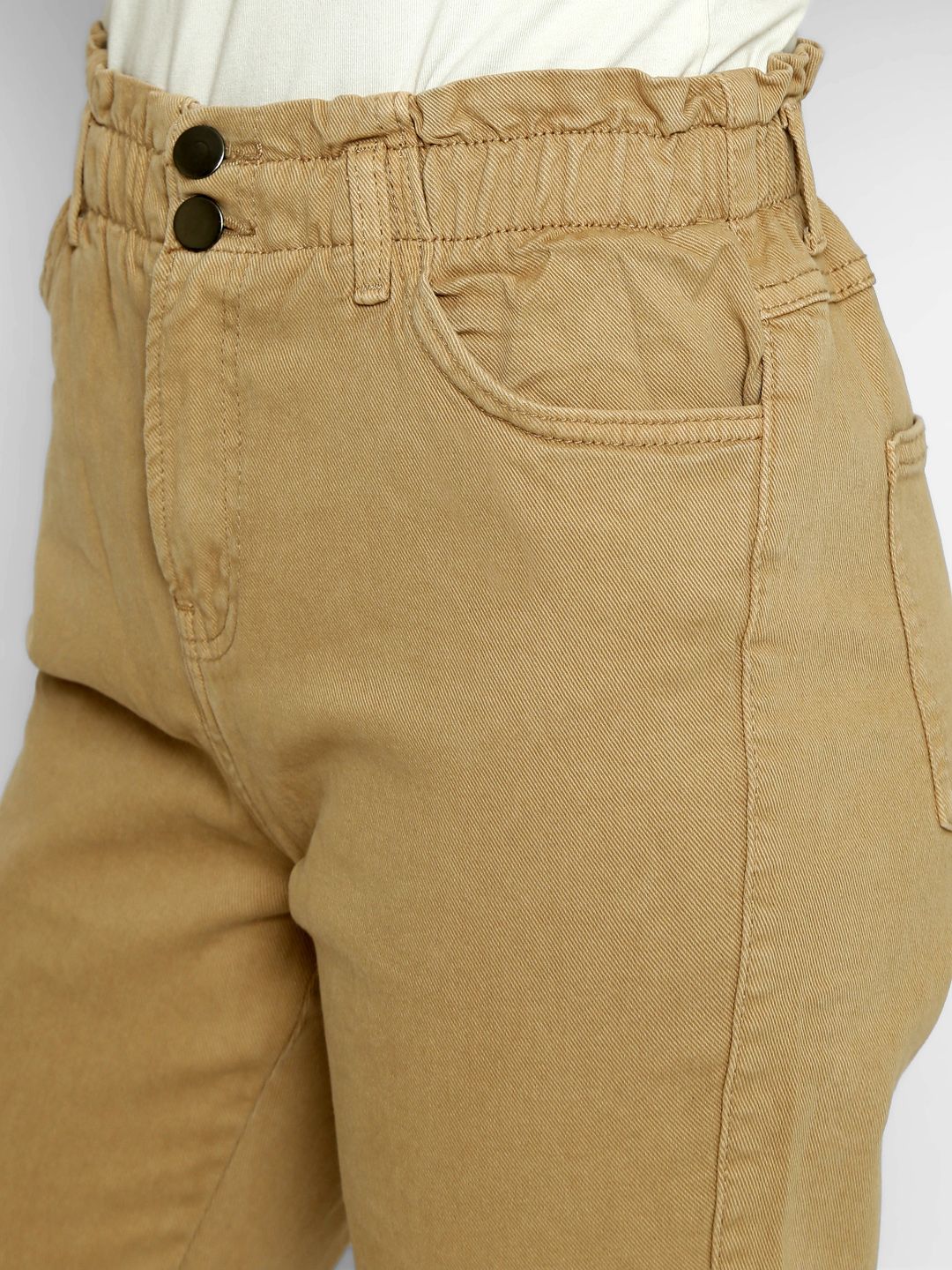 Kotty Women Beige Slim Fit High-Rise Clean Look Jeans