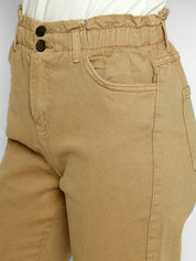 Kotty Women Beige Slim Fit High-Rise Clean Look Jeans