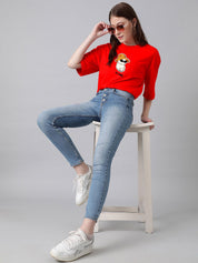 Kotty Graphic Printed Cotton T-shirt