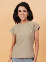 Kotty Round Neck Extended Sleeves Regular Fit T-shirt